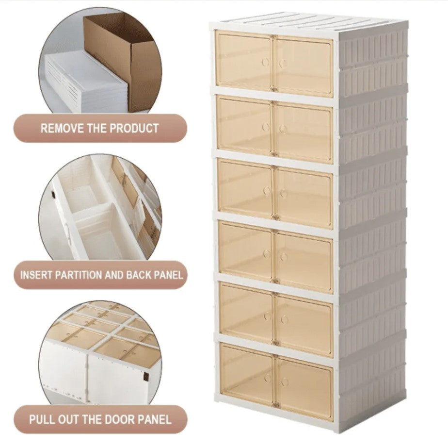 ZAPATERA PLEGABLE 6 NIVELES (12Pares)