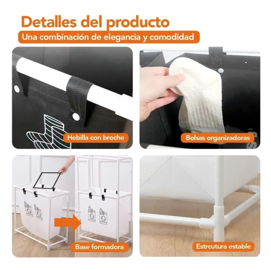 CESTO DE ROPA 2 NIVELES