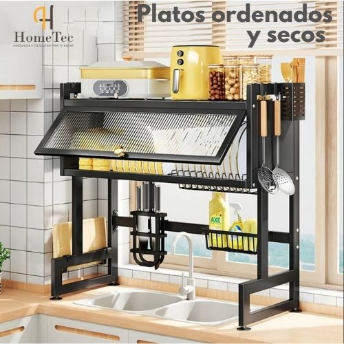 ESCURRIDOR DE PLATOS CON TAPA