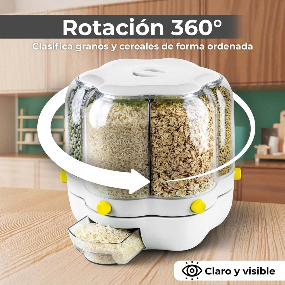 DISPENSADOR DE GRANOS GIRATORIO